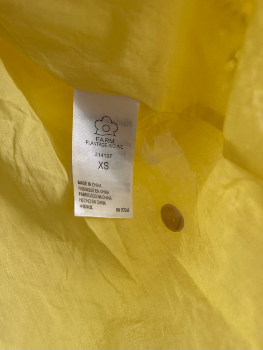 FARM Rio Lemon Eyelet Cotton Top - Picture 5 of 5